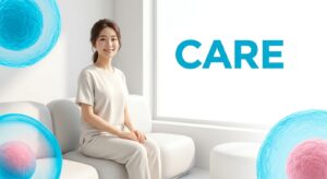 시술 후 편안한 회복 상태의 여성 모델